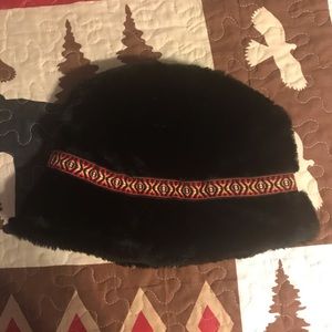 Festival costume hat fuzzy fedora